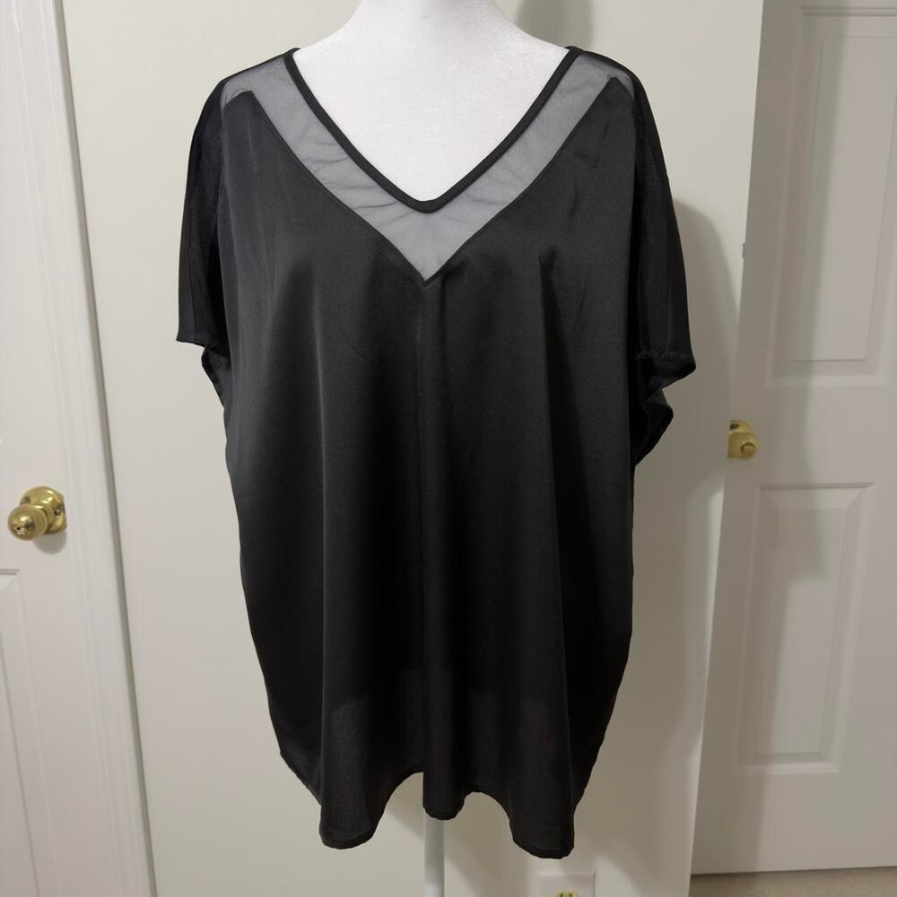 Black V-Neck Blouse